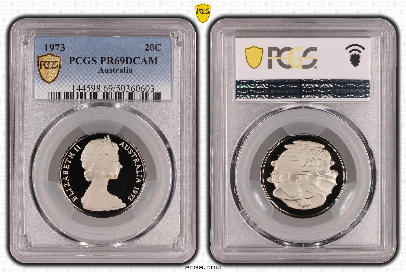 , Twenty Cent, 1973, PCGS PR69DCAM