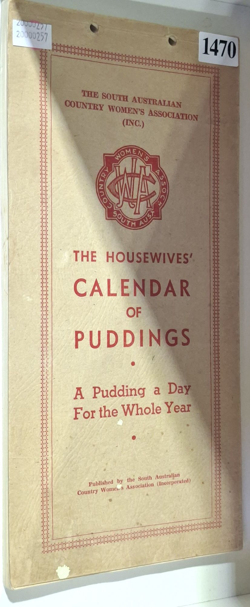 1470 · EARLY CWA CALENDAR OF PUDDINGS