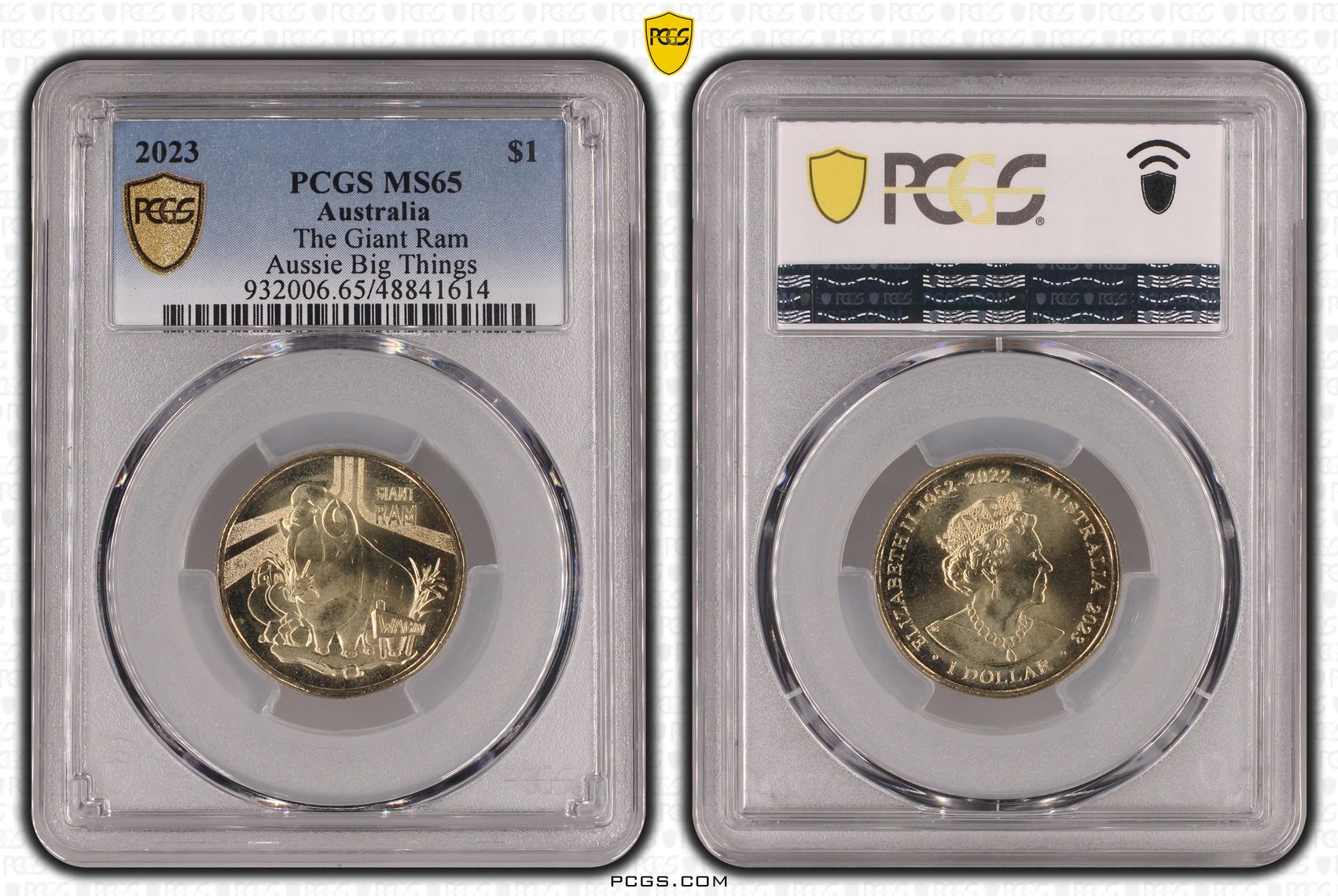 The Giant Ram Aussie Big Things, One Dollar, 2023, PCGS MS65