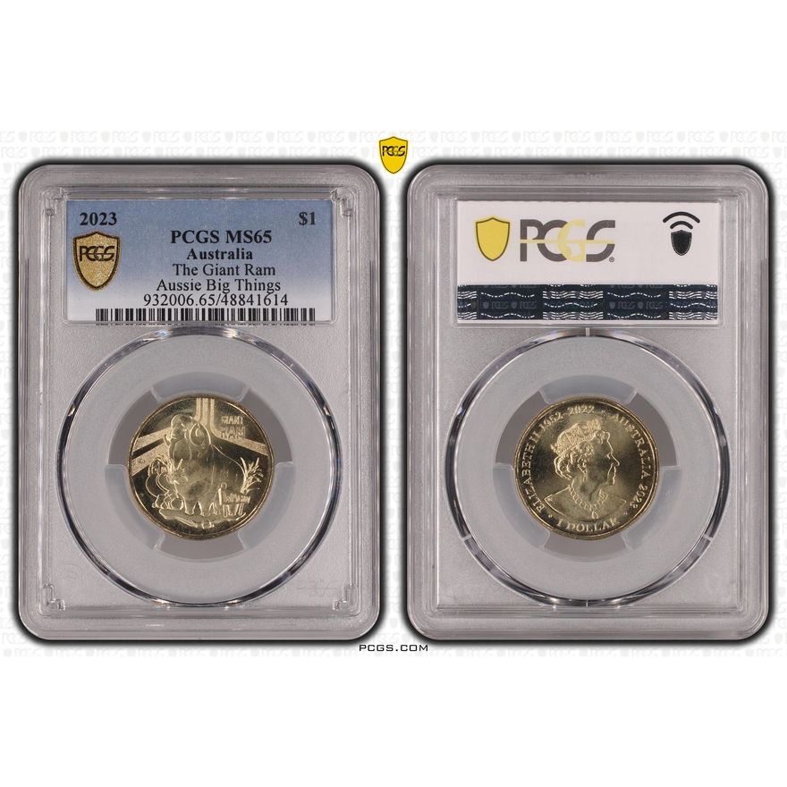 The Giant Ram Aussie Big Things, One Dollar, 2023, PCGS MS65