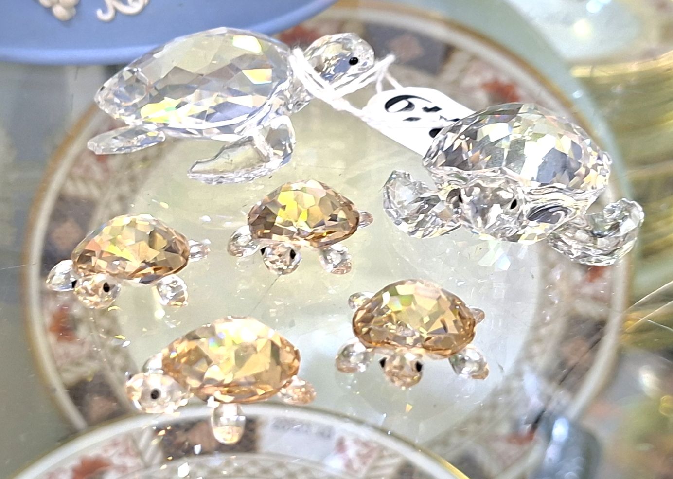Swarovski Crystal Turtle Family