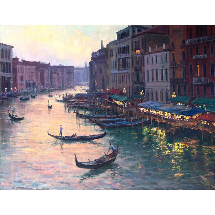 View from Rialto Bridge - Venice by Clyde Aspevig (1951- )