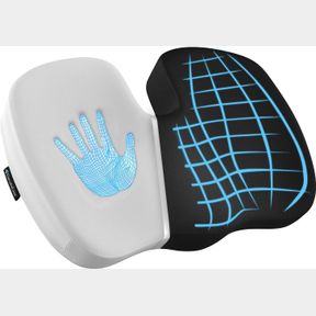 ONE SIZE FITS MOST BREATHABLE MEMORY FOAM SEAT CUSHION FOR OFFICE CHAIR, CAR, TRUCK, WHEELCHAIR W/MESH & VELVET COVERS - TAILBONE