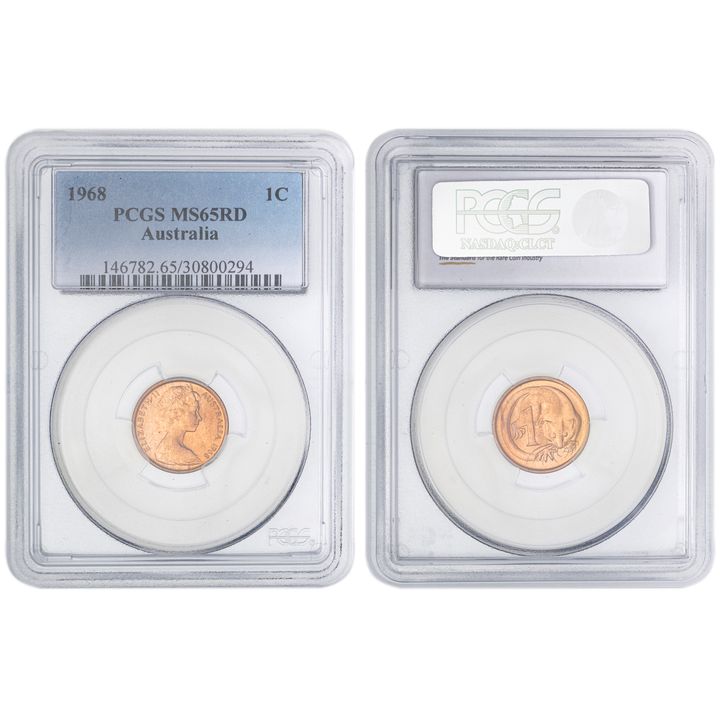 One Cent, 1968, PCGS MS65RD