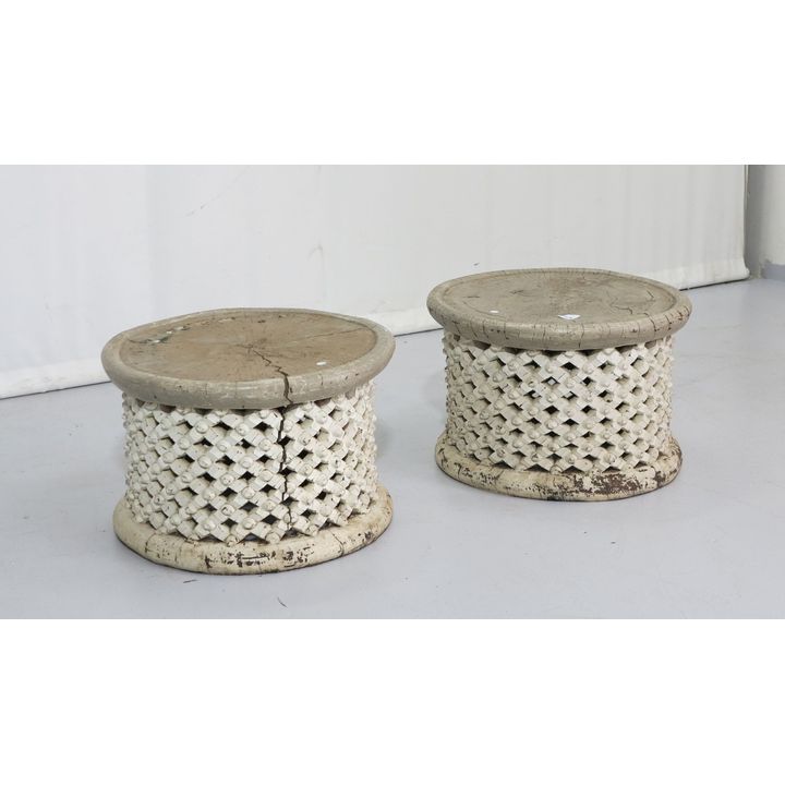 PAIR OF BAMILEKE SIDE TABLES