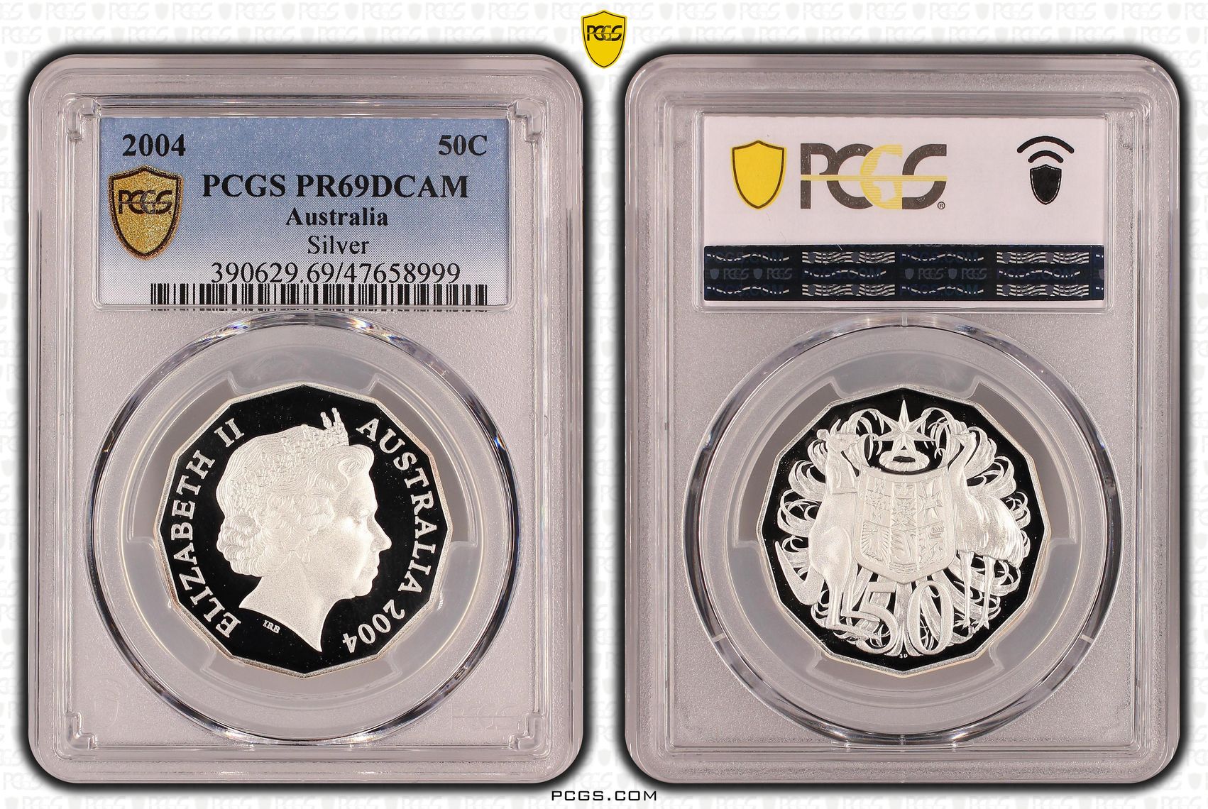 Silver, Fifty Cent, 2004, PCGS PR69DCAM