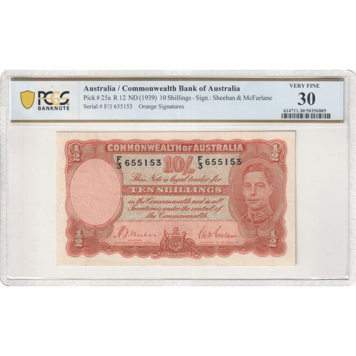 Sheehan/McFarlane, Ten Shillings, ND (1939), PCGS Very Fine 30