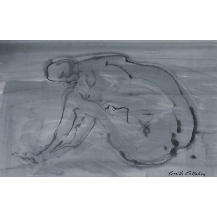 Kenneth Callahan ''Seated Figure'' Tempera