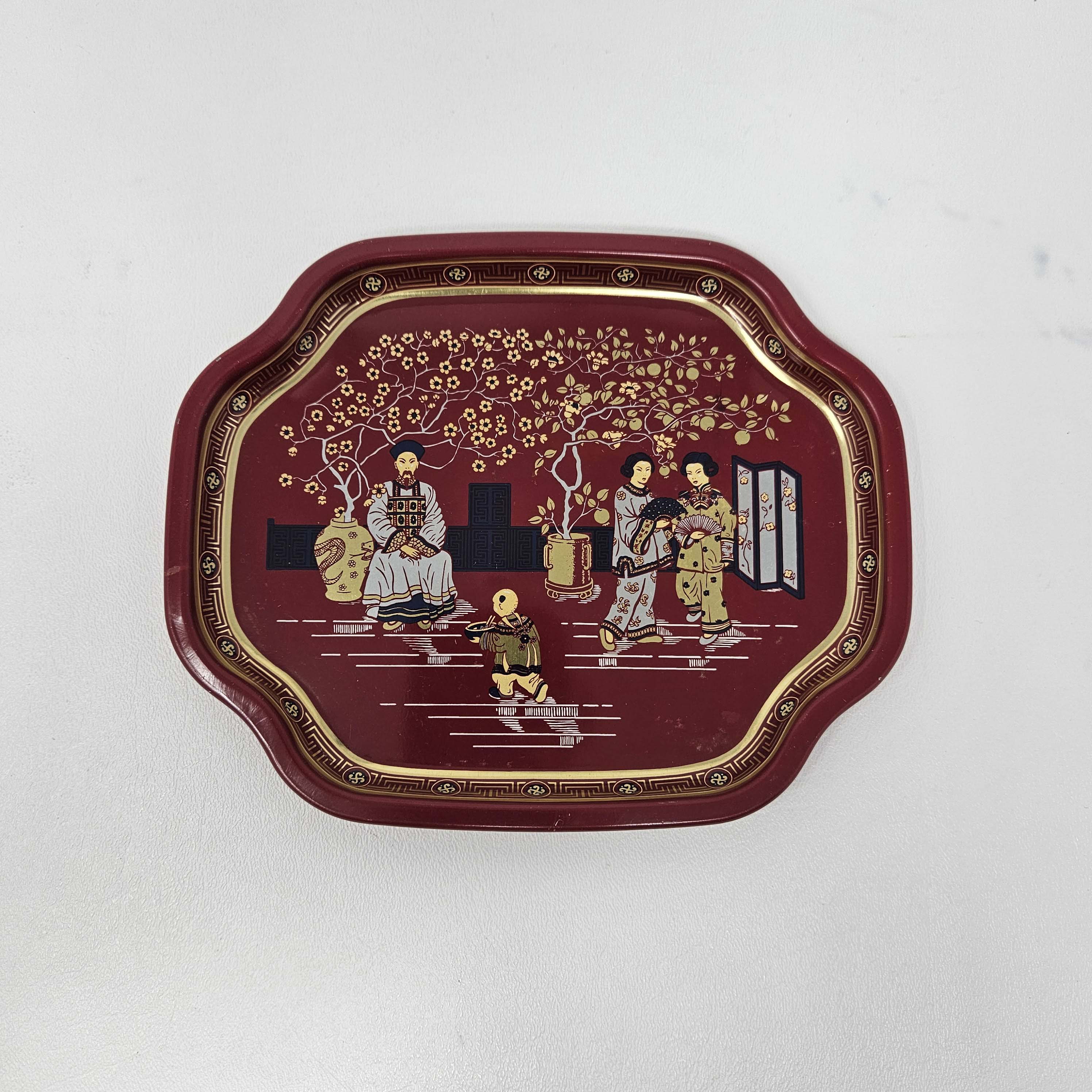 Vintage Elite Trays Made in England Asian Tin Tray | Armstrong Family  Estate Services