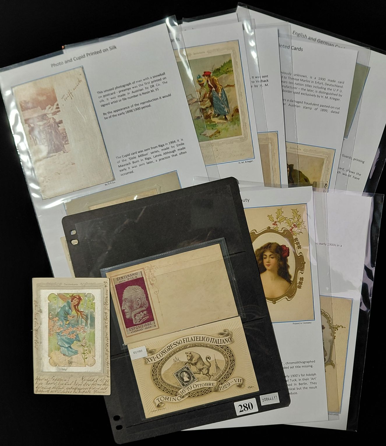 280 · SILK POSTCARDS - PEOPLE