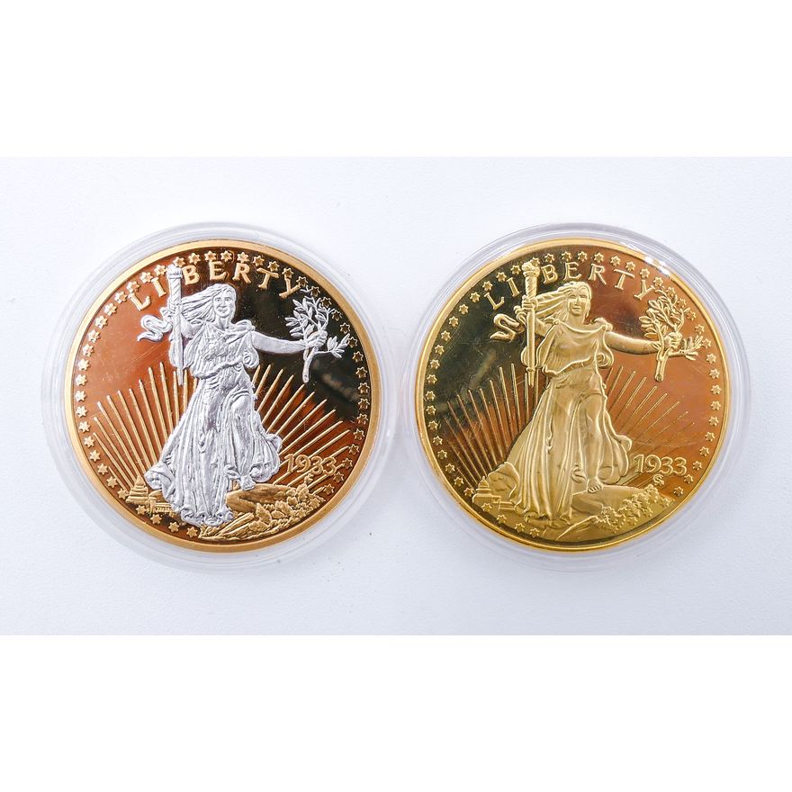 2pc American Eagle Clad Medals in Cases