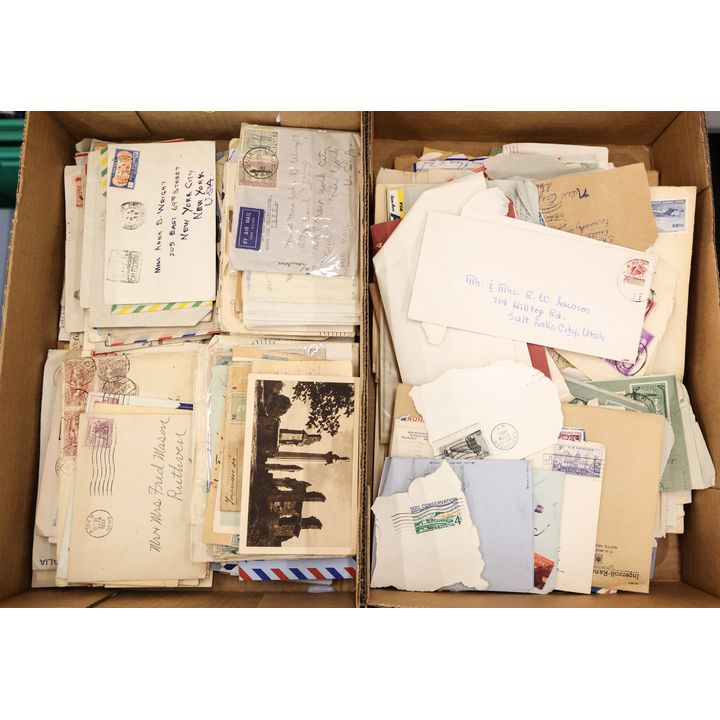 2 Boxes Old World Cancellations & Postcards