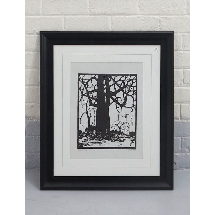 AFTER J.H. PIERNEEF - PHOTOLITHOGRAPH - WILLOW IN WINTER, printed signature