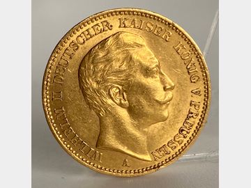 1905 PRUSSIA (GERMAN STATES) GOLD 20 MARKS COIN