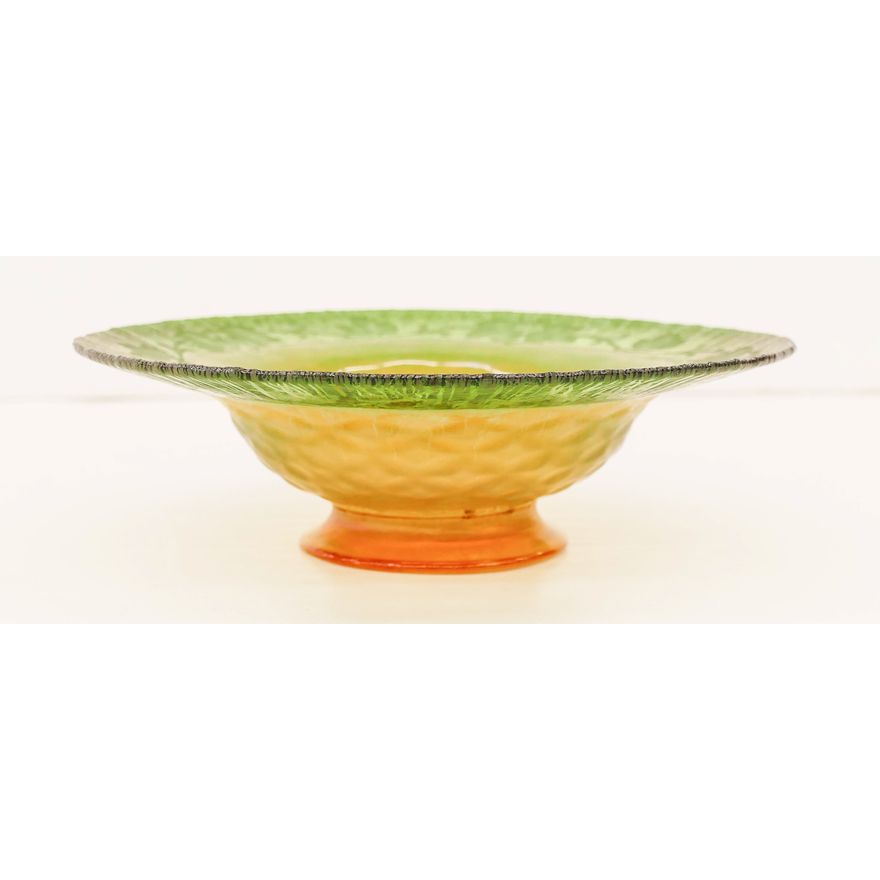 L.C. Tiffany Favrile Green Pastel Leaf and Vine Bowl