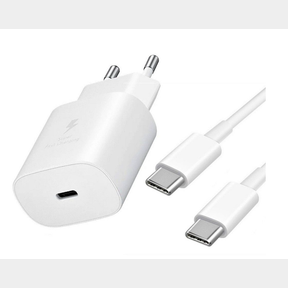 FAST CHARGING WALL CHARGER (PD 20W) + TYPE C TO TYPE C CHARGING CABLE - 1M
