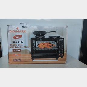 DIGIMARK 3100W 32 LITRE ELECTRIC OVEN WITH 2 SOLID HOT PLATES
