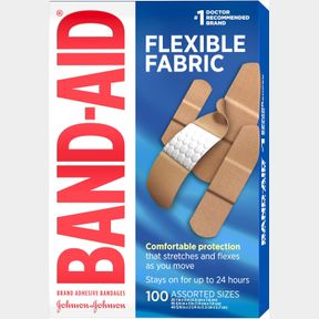 BAND-AID BRAND FLEXIBLE FABRIC ADHESIVE BANDAGES FOR COMFORTABLE FLEXIBLE PROTECTION