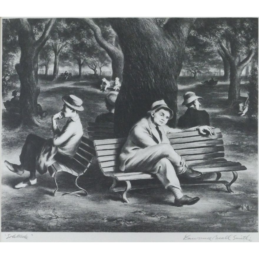 Lawrence Beall Smith ''Solitude'' 1940 Lithograph