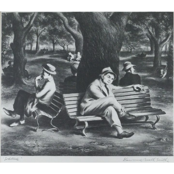 Lawrence Beall Smith ''Solitude'' 1940 Lithograph