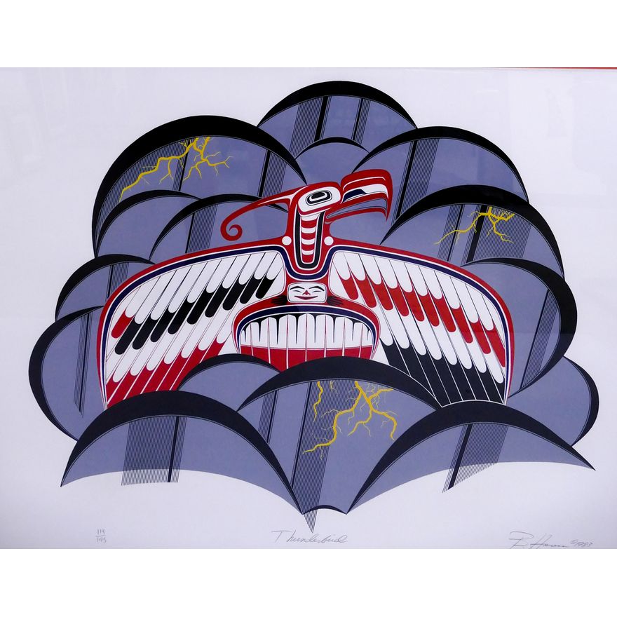 Barry Herem 'Thunderbird' NW Coast Native Serigraph. Dated 1983. Edition 114/195.