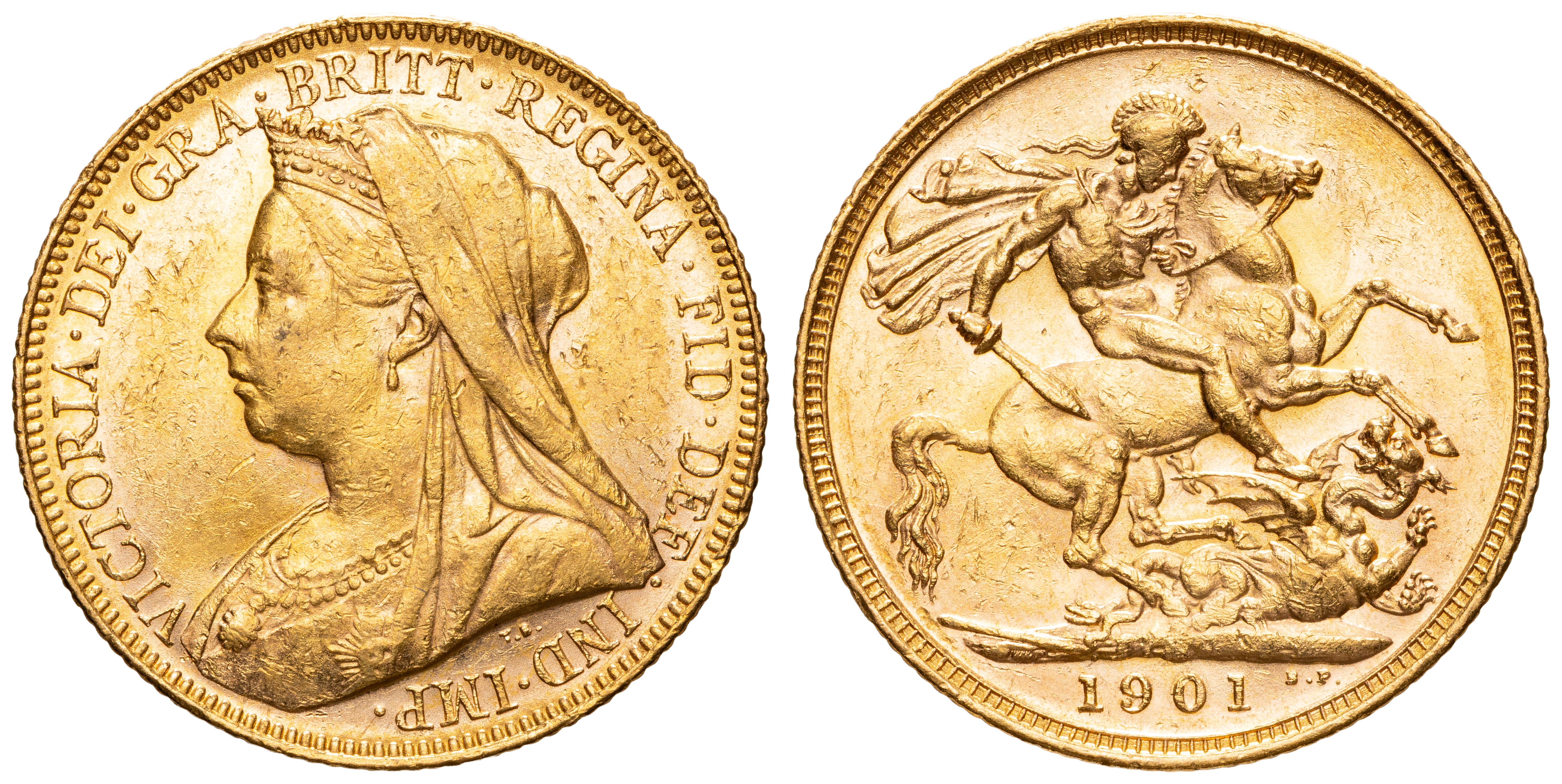 Victoria, Sovereign, 1901-M, aEF