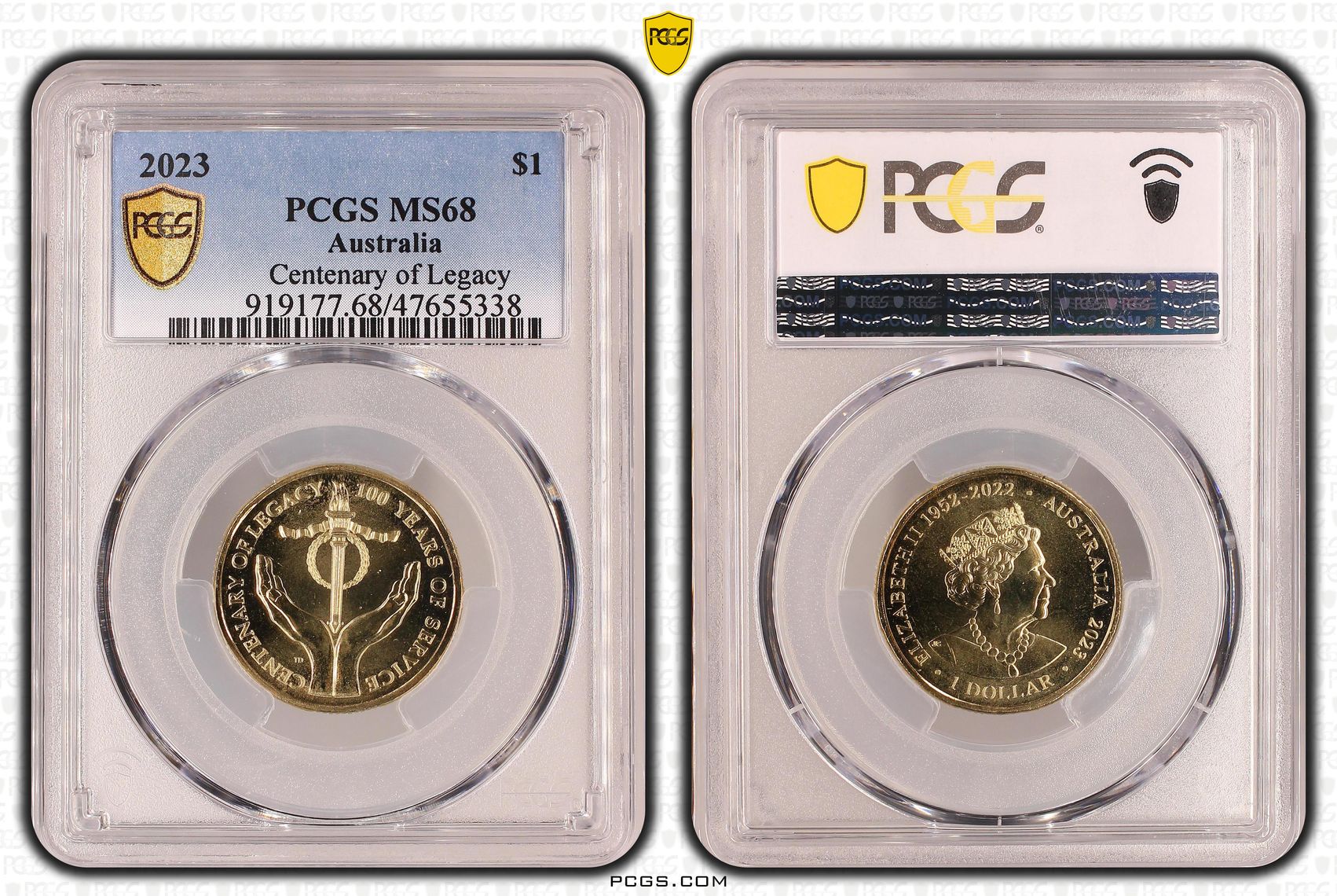 Centenary of Legacy, One Dollar, 2023, PCGS MS 68