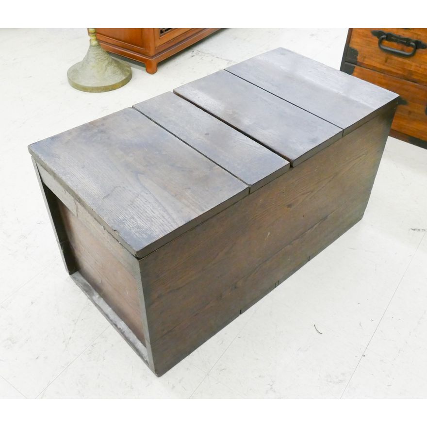 Antique Japanese Wood Storage Chest- 19x35x18''