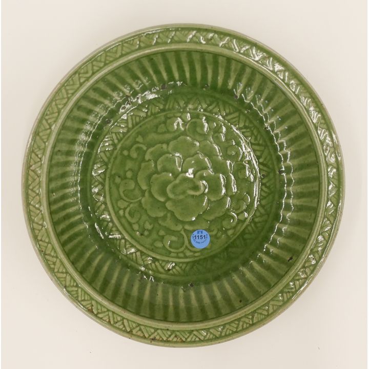 Antique Thai Celadon Deep Charger 12''