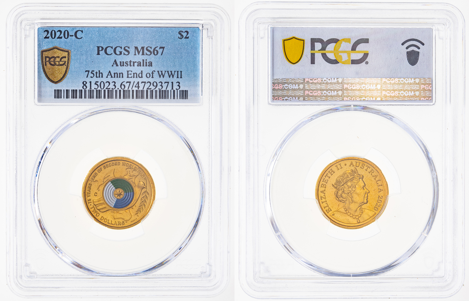 75th Ann End of WWII, Two Dollar, 2020-C, PCGS MS 67