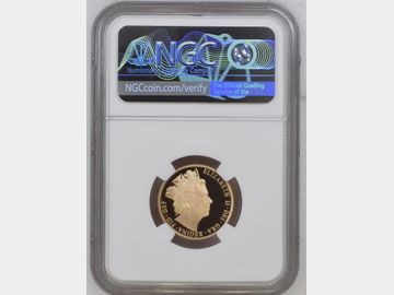 2016 ELIZABETH II JAMES BUTLER PROOF GOLD SOVEREIGN PF69 UCAM