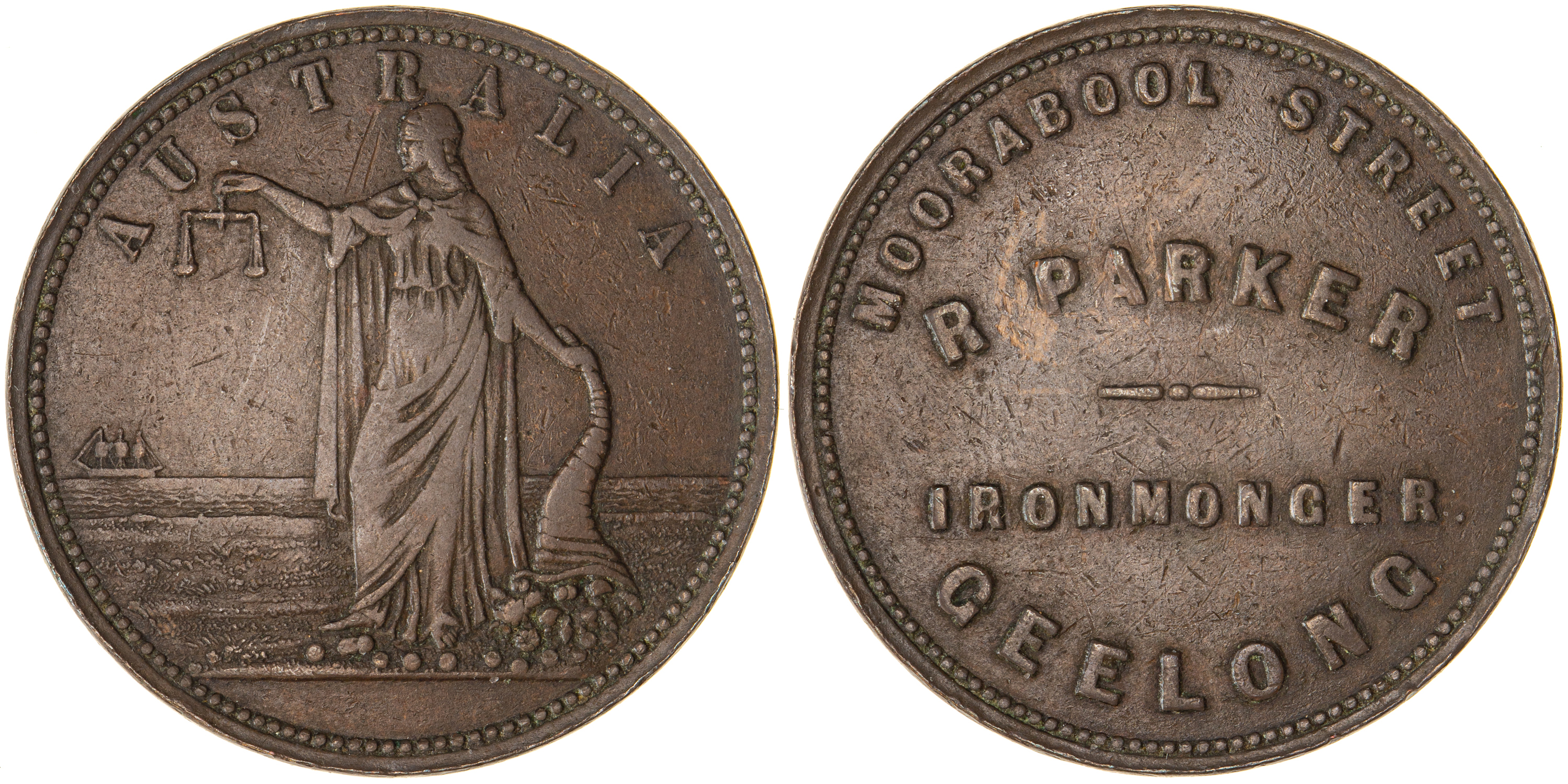 A.217c - Parker, R, Geelong, Penny, gFine