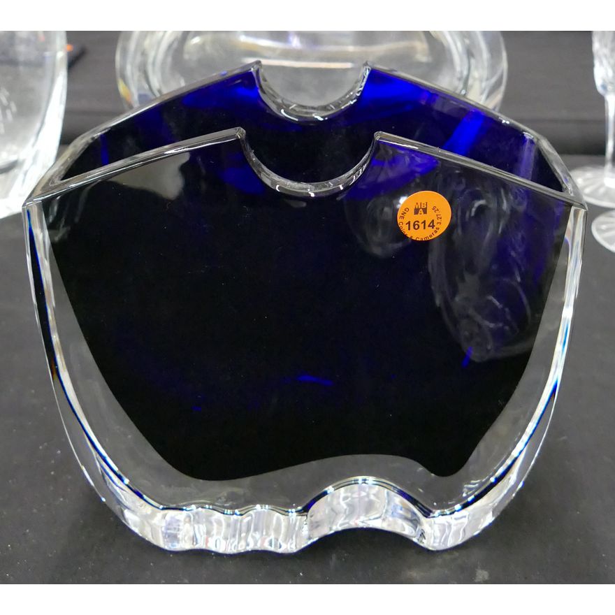 Baccarat Oceanie Cobalt Blue Vase 7''