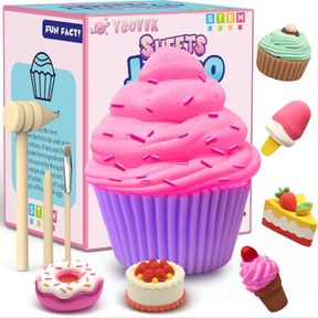 KIDS TOY ICE CREAM SET - PRETEND PLAY FOOD PRETEND PLAY SET - UPGRADE JUMBO SWEETS DIG KIT TOYS - SCIENCE STEM ACTIVITIES FOR 5-7Y