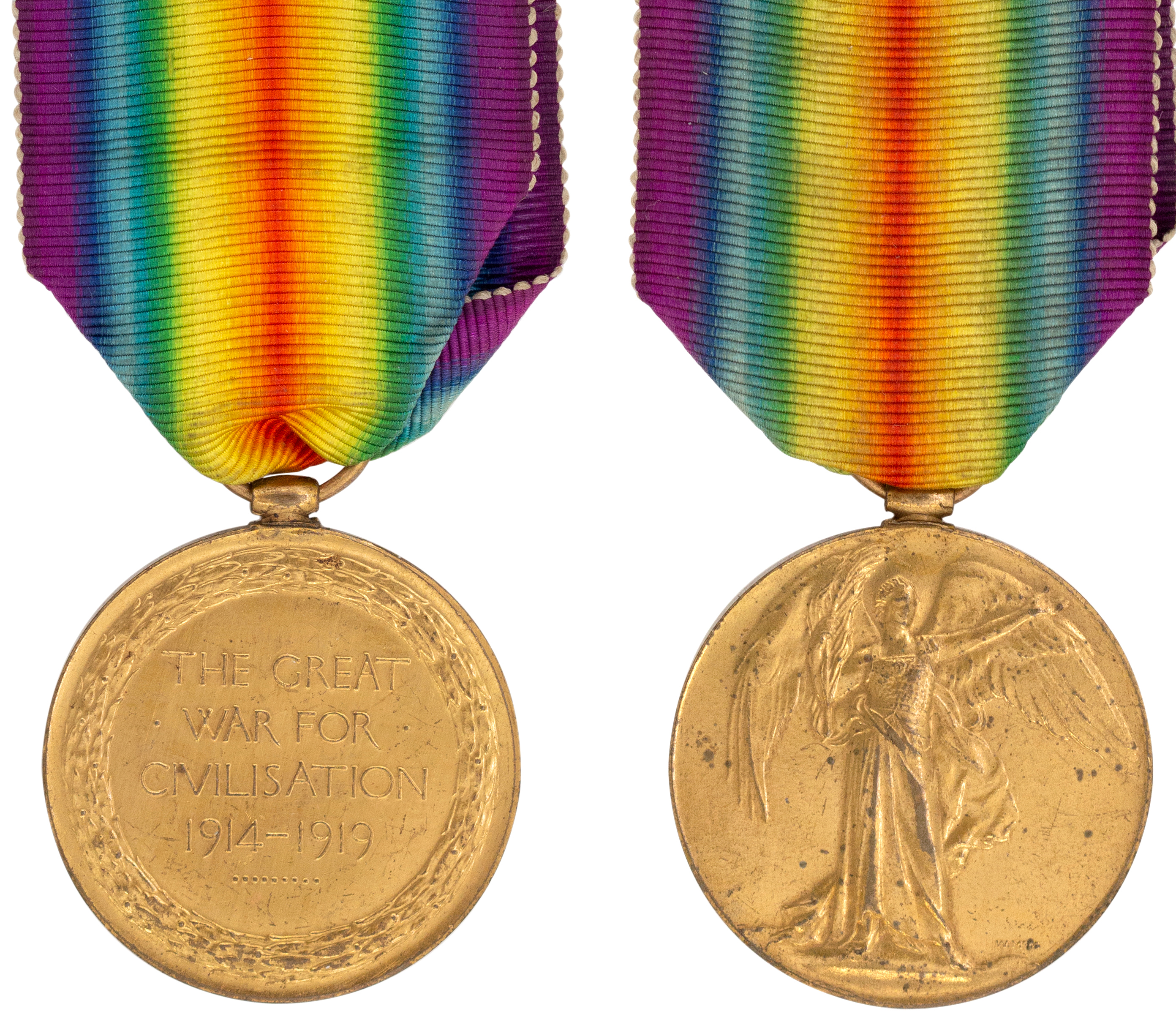 487 · Great Britain, Battle of Arras Officer Casualty, Victory Medal, 1914 - 1919, EF
