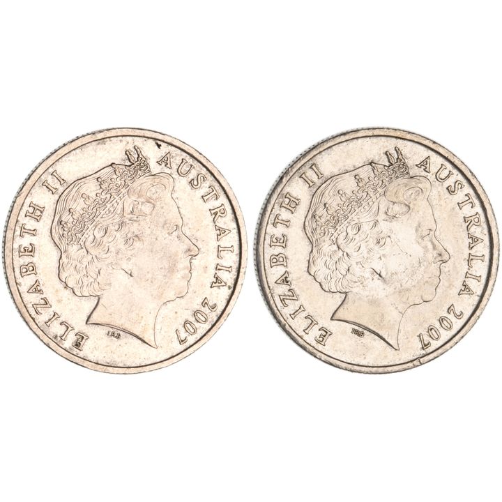 Elizabeth II, Five Cents, 2007, aUNC