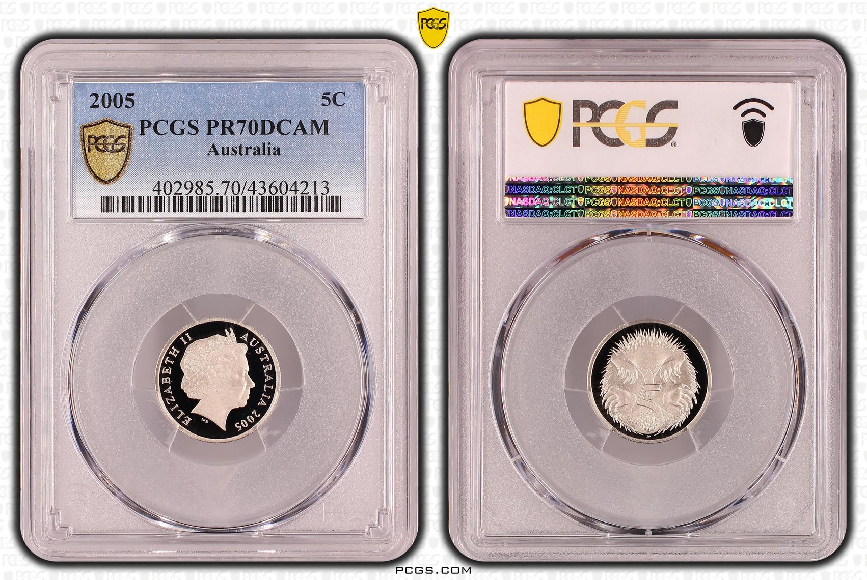 2005 Australia Five Cent, 5c PCGS - PR70DCAM POP 25/0 -213