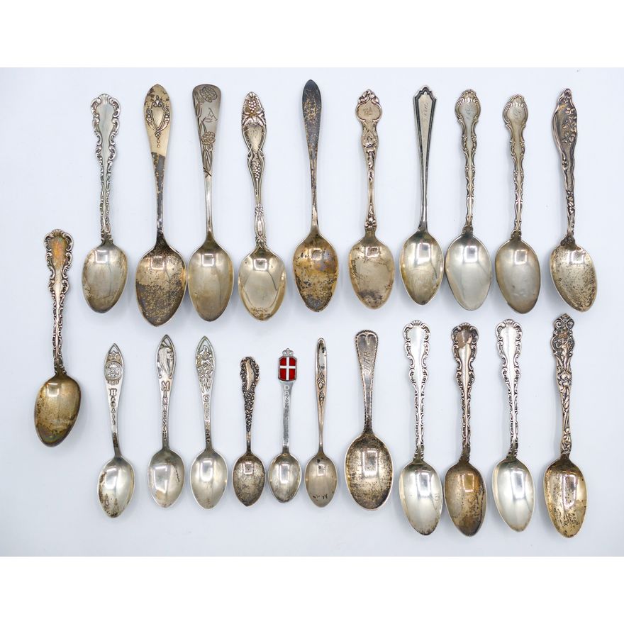 Box Antique Ornate Sterling Spoons etc. - 336 Grams TW