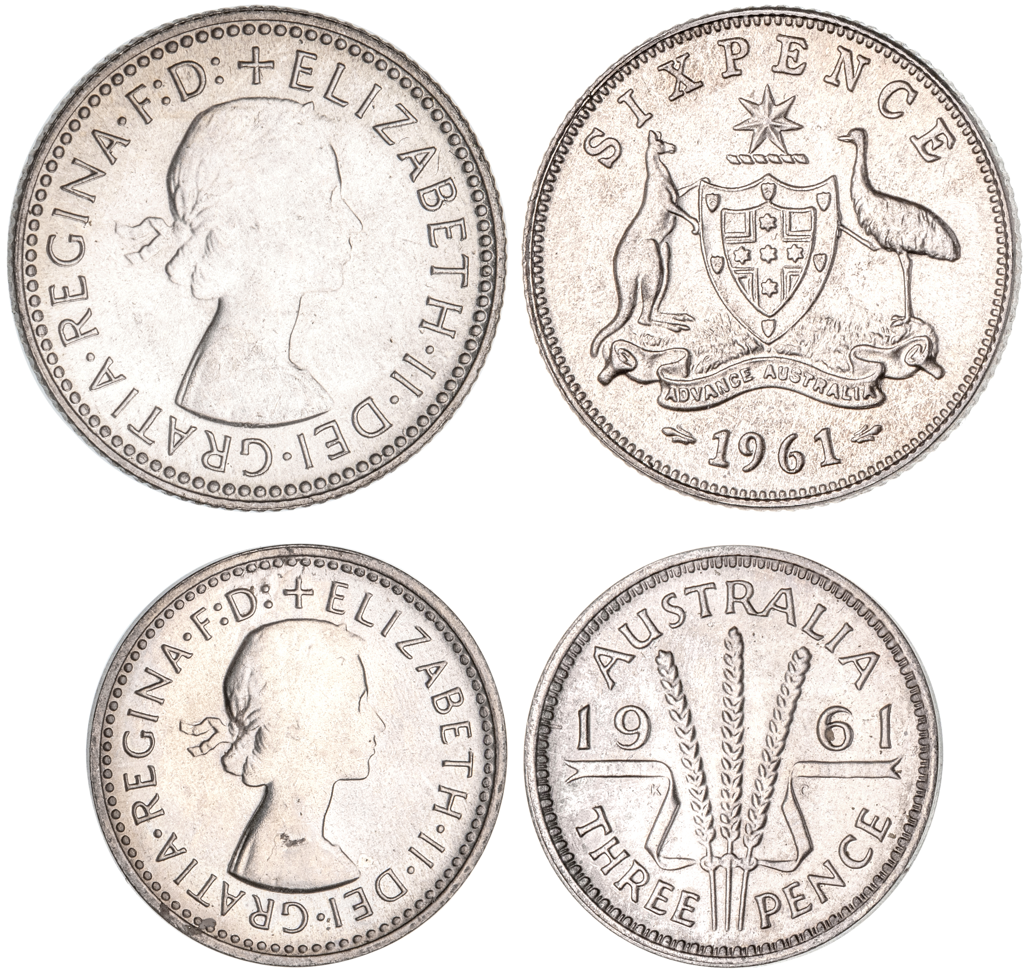 Elizabeth II, Sixpence, 1961, aFDC