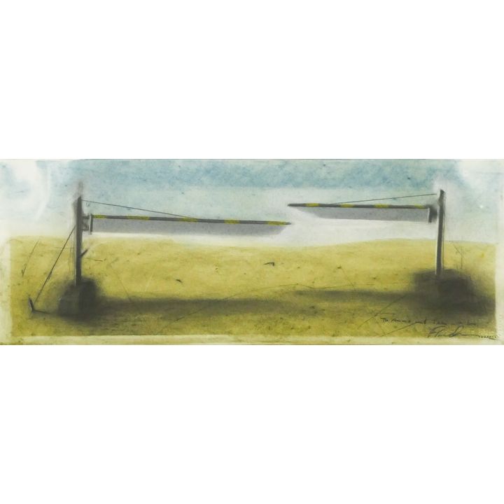 Contemporary Pastel of Swing Gates.