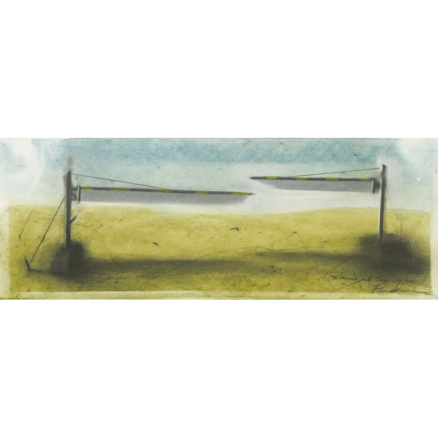 Contemporary Pastel of Swing Gates.