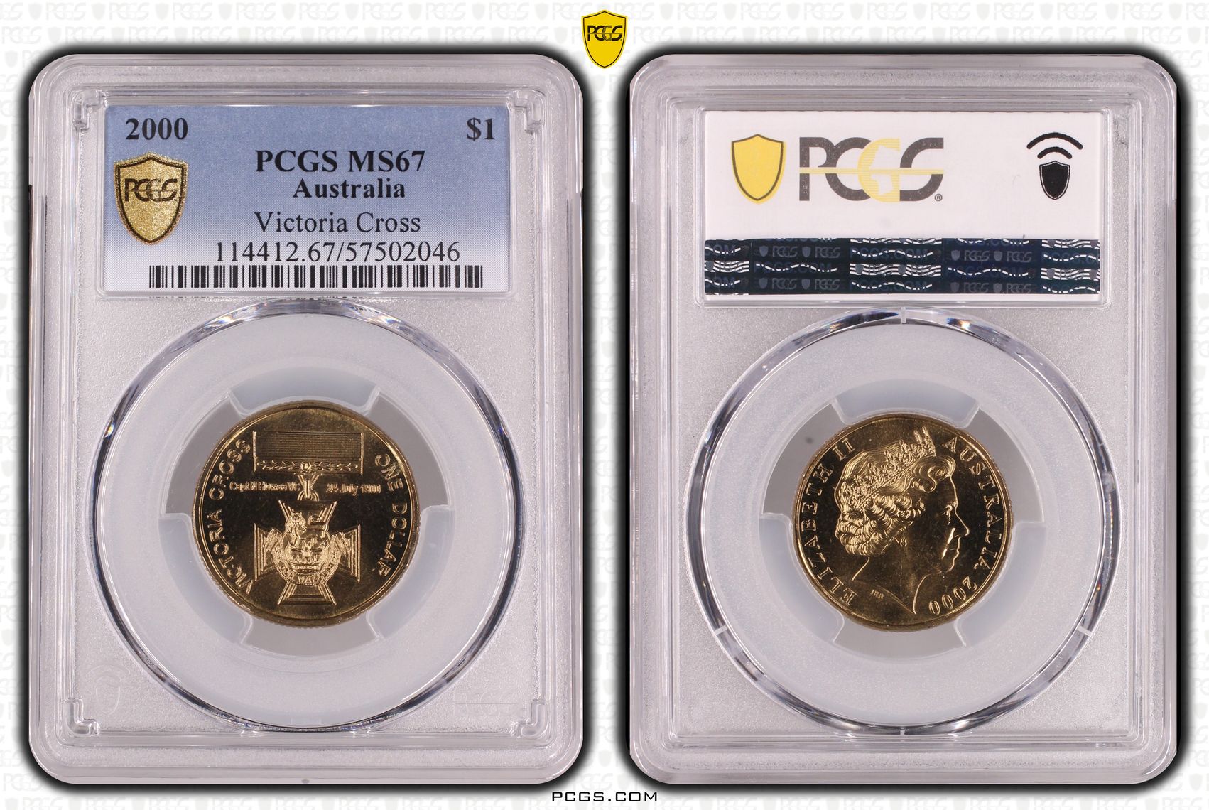 340 · Victoria Cross, One Dollar, 2000, PCGS MS67