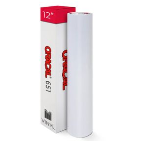 ROLL OF ORACAL 651 WHITE CRAFT VINYL - PERMANENT ADHESIVE VINYL FOR CRICUT, SILHOUETTE, AND CAMEO VINYL CUTTERS - GLOSS FINISH - O