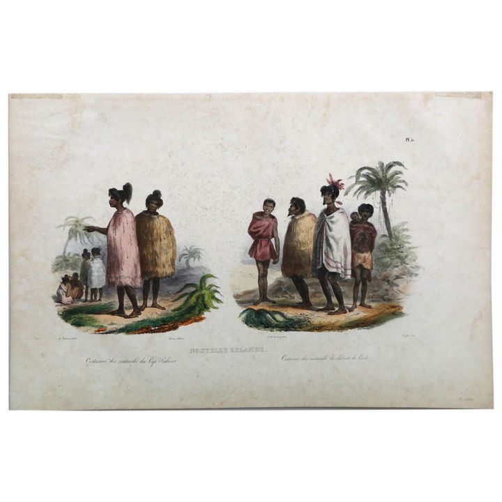 SAINSON, LOUIS AUGUSTE DE, - Nouvelle Zelande. Costume des naturals du Cap Palliser; Costumes des Naturals Detroit de Cook.