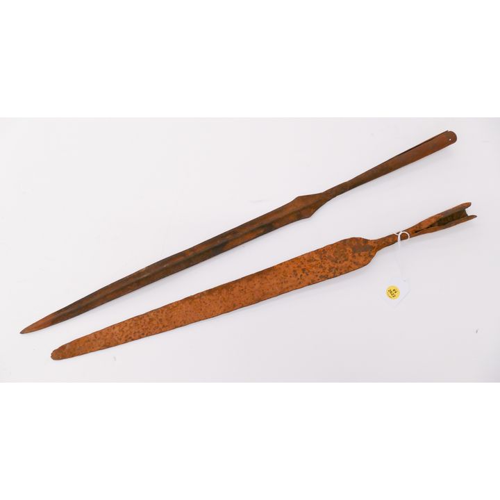 2pc African Steel Spear Tips- 24'' and 26''