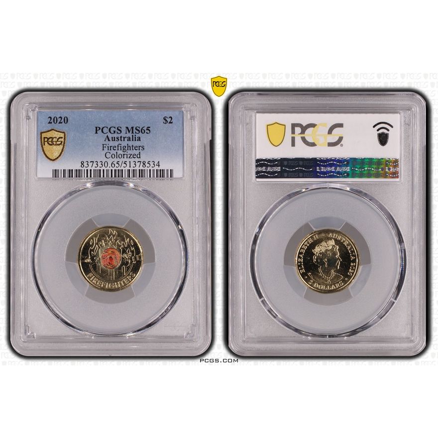 Firefighters Colorized, Two Dollar, 2020, PCGS MS65