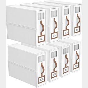 8 PACK-KING SIZE-3.7 GAL BIGPONPON 8 PACK FOLDABLE BED SHEETS SET ORGANIZERS AND STORAGE(KING & QUEEN SIZE),LINEN FABRIC CLOSET OR