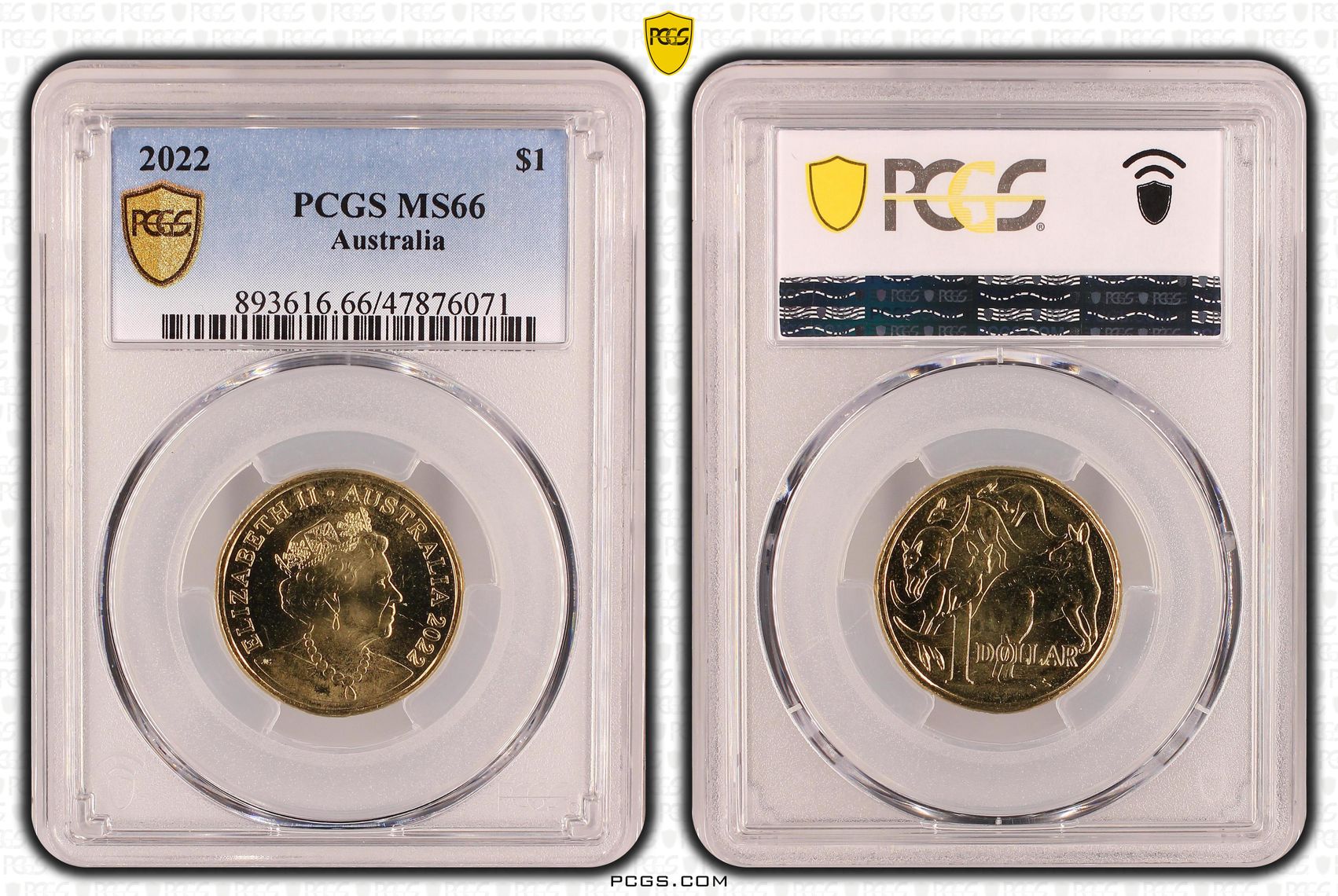 280 · Elizabeth II, One Dollar, 2022, PCGS MS66