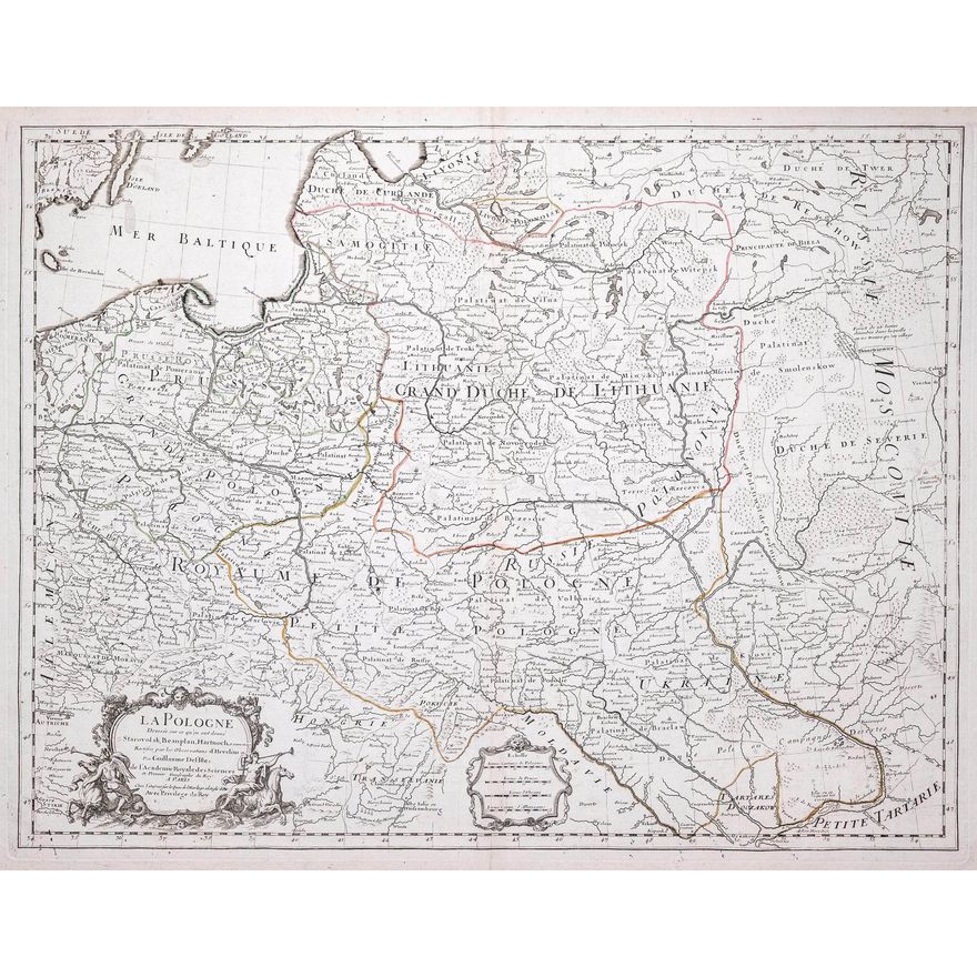 Guillaume de l’Isle | La Pologne dresée sur ce qu’en ont donne Starovolsk, Beauplan, Hartknoch...