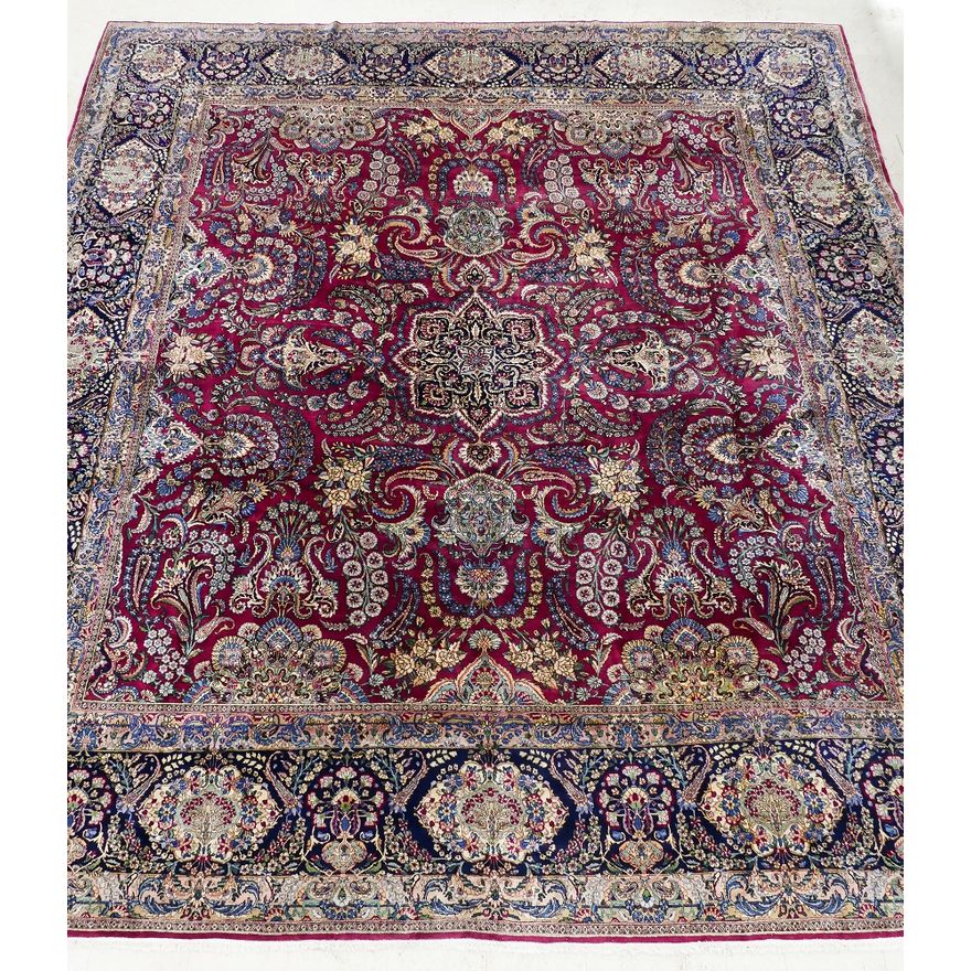 Semi Antique Kirman Persian Palace Rug 14'x15'4''